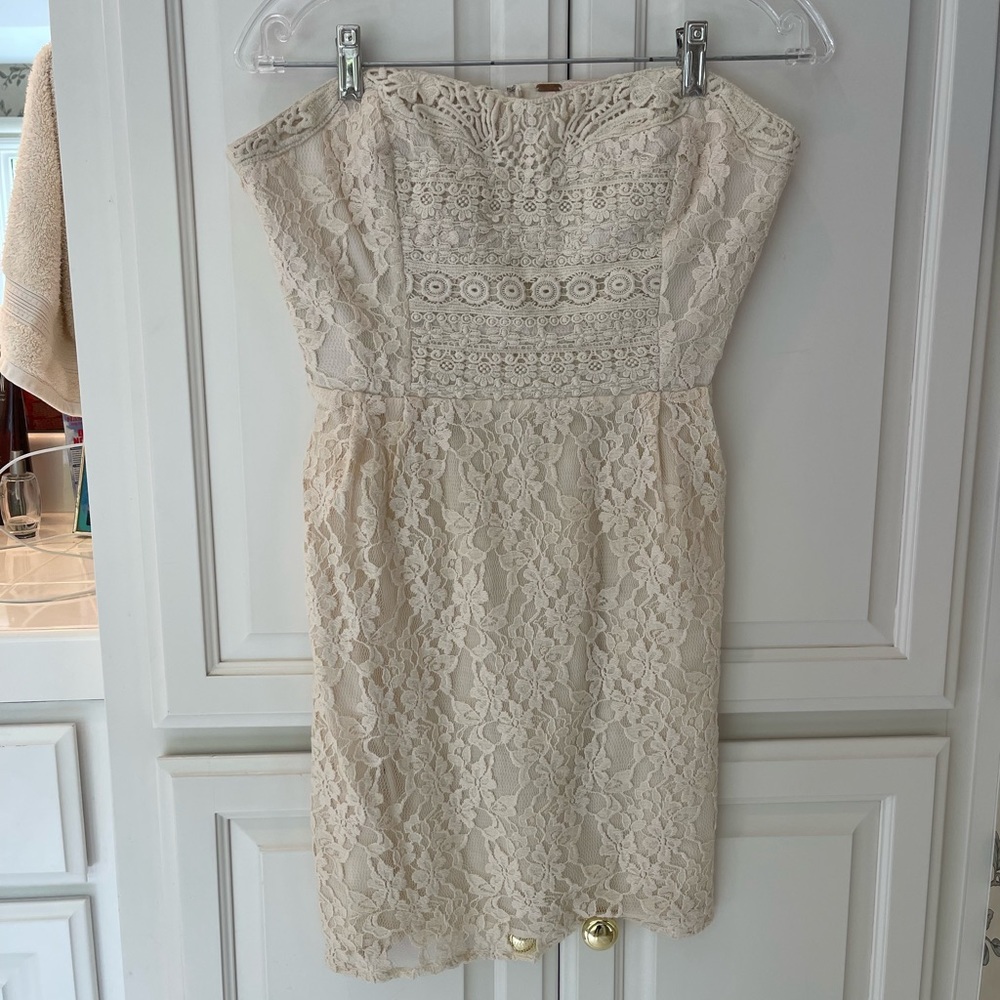 Free People strapless minidress